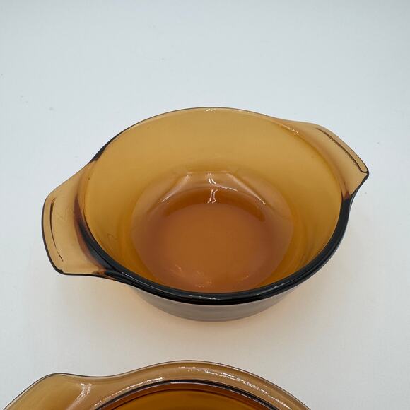 Anchor Hocking Harvest Amber Individual Casserole and Lid Cookware - Picture 3 of 8